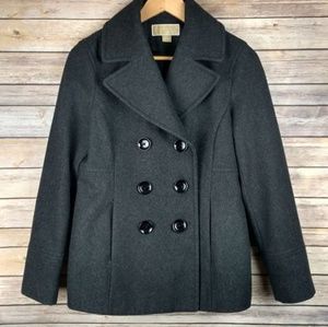 Michael Kors Grey Wool Peacoat